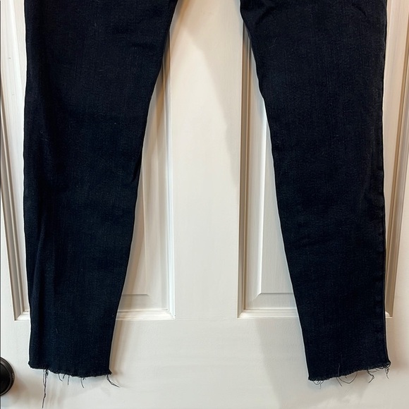J Brand Black Blackout Denim Skinny Jeans with Raw Hems - Size 28 - Picture 11 of 11